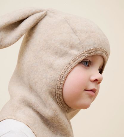 Huttelihut Balaclava - Wool fleece - Single Layer - Camel Melang