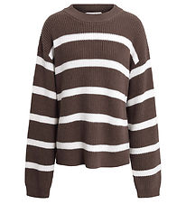 Hound Bluse - Strick - Stripe Strick - Braun/Weiß
