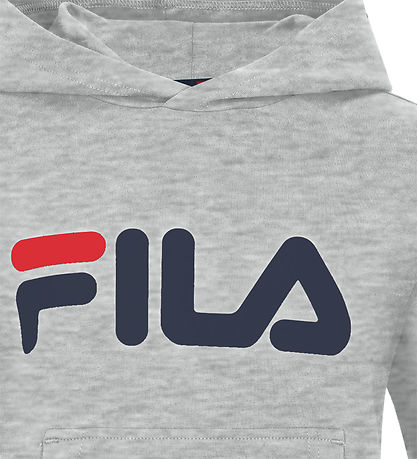 Fila Kapuzenpullover - Bajonett - Hellgrau-Meliert m. Logo