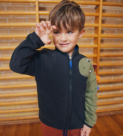 Freds World Fleece Jacket - Black w. Dino