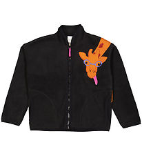 Freds World Fleecejacke - Schwarz m. Giraffe
