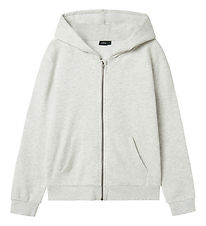 LMTD Cardigan m. Hood - Noos - NlnNizu - Light Grey Melange
