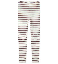 Name It Leggings - Wolle - NkfWang - Snow White M Lochmuster