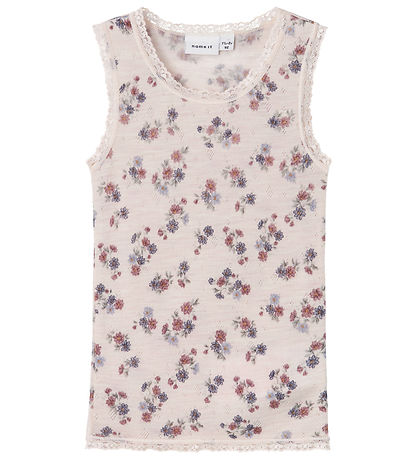 Name It Undershirt - Wool - NmfWang - Lilac Ash w. Pointelle