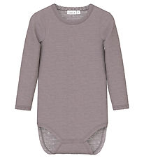 Name It Body L/æ - Wolle - Noos - NmfWang - Purple Dove m. Lochm
