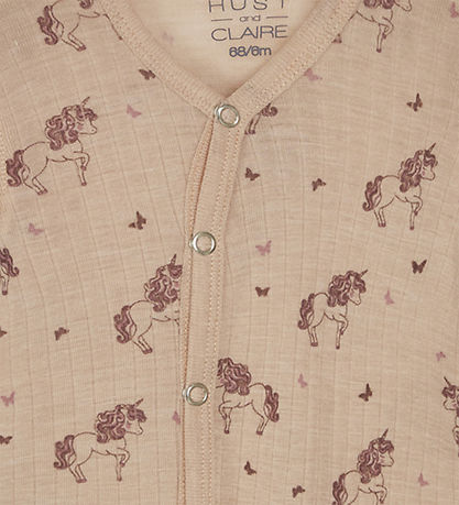 Hust and Claire Nightsuit - Wool/Tencel - Rib - Mocel - Rose Clo
