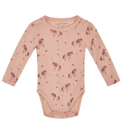 Hust and Claire Bodysuit L/æ - Wool/Tencel - Rib - Bocel - Rose 