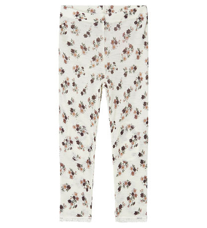 Name It Leggings - Wool - Noos - NmfWang - Snow White w. Pointel