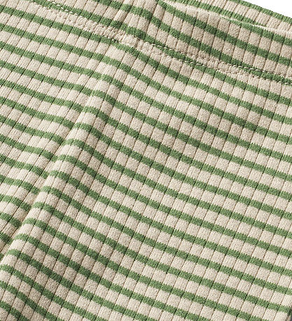 Wheat Leggings - Rib - Jules - Elm Green Stripe