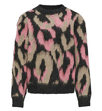 Kids Only Bluse - Strick - KogWild - Pirate Black/Salmon Rose + 