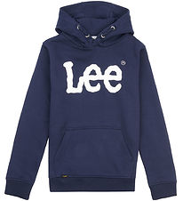 Lee Hoodie - vinglig grafik - Marinblå Blazer