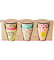 Rice Kopper - Melamin - 6 stk. - 250 ml - Pink/Funky Prints
