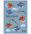 Autocollants à Boîte à Repas Rice - 11 pces - Vieux Bleu/Dragon