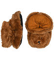 Melton Krabbelschuhe - Bear Flauschig - Apple Cinnamon