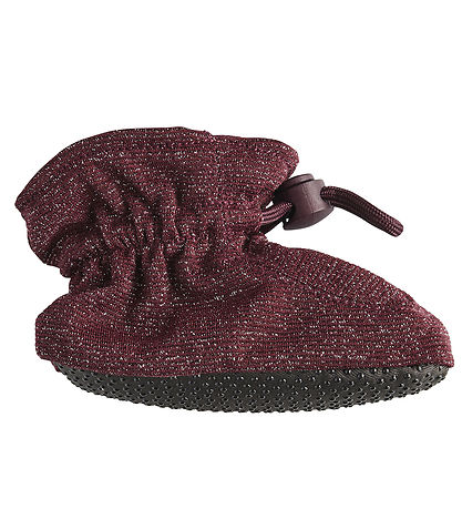 Melton Booties - Glitter - Bordeaux