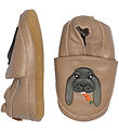 Melton Soft Sole Leather Shoes - Desert Taupe w. Rabbit