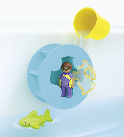 Playmobil Junior Aqua - Waterwheel With Baby Shark - 71688 - 6 P