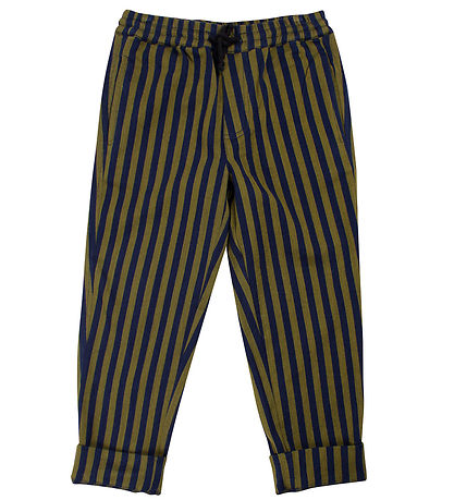 Danefæ Trousers - Danefrede Stretch Canvas Pants - Olive/Dark Na