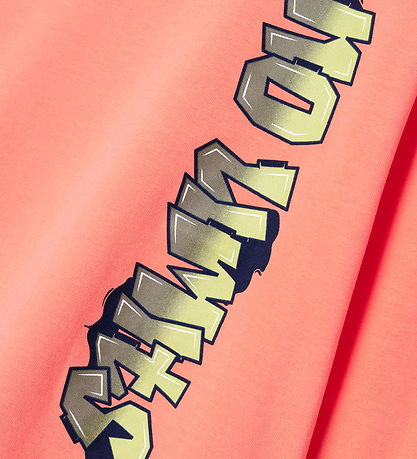 Name It Blouse - NmmNoel - Fusion Coral w. Graffiti