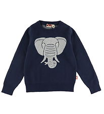 DYR-Cph Bluse - Dyractic Cotton Pullover - Dk Navy Elefant