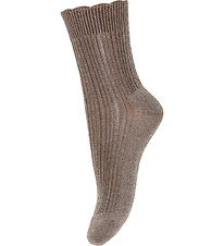 MP Socks - Bamboo - Celosia Glitter - Brown Sienna