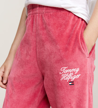 Tommy Hilfiger Velvet Trousers - Script - Heritage Pink