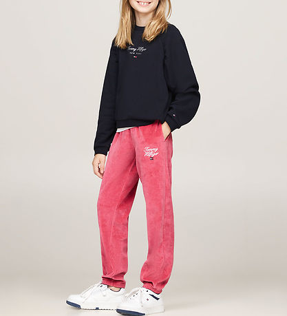 Tommy Hilfiger Velvet Trousers - Script - Heritage Pink