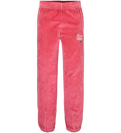 Tommy Hilfiger Velvet Trousers - Script - Heritage Pink