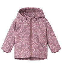 Name It Winterjacke - NbfMaxi - Grape Shake/Blumen