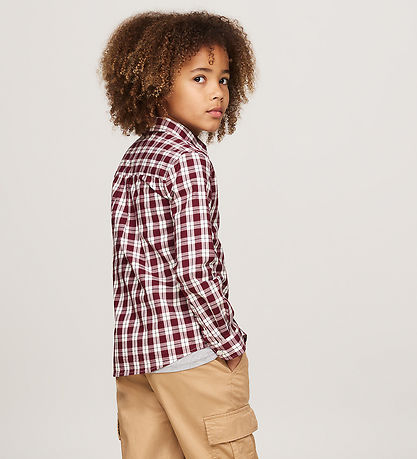 Tommy Hilfiger Shirt - Small Check Regular - Rouge Buffalo Che
