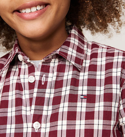 Tommy Hilfiger Shirt - Small Check Regular - Rouge Buffalo Che