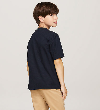 Tommy Hilfiger T-shirt - Monotype Embroidered - Desert Sky