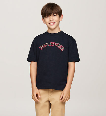 Tommy Hilfiger T-shirt - Monotype Embroidered - Desert Sky