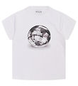 Hound T-Shirt - Kurz - Weiß m. Discokugel