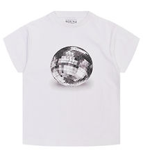Hound T-Shirt - Kurz - Weiß m. Discokugel