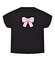Hound T-shirt - Cropped - Black w. Bow