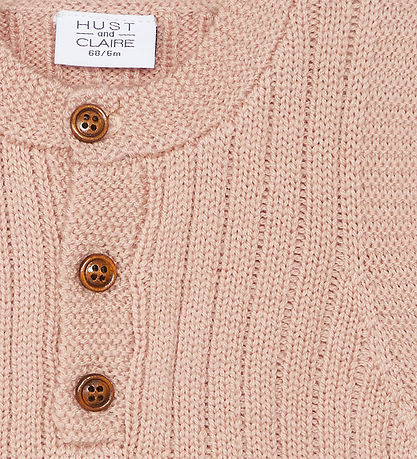 Hust and Claire Waistcoat - Knitted - Wool - Edi - Rose Cloud