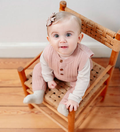 Hust and Claire Waistcoat - Knitted - Wool - Edi - Rose Cloud