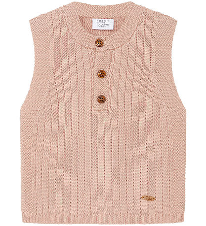 Hust and Claire Waistcoat - Knitted - Wool - Edi - Rose Cloud