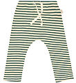 Petit Piao Trousers - Rib - Modal - Emeralda Green/Dark Off Whit