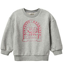 Sofie Schnoor Sweatshirt - Grey Melange w. Print