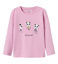 Name It Bluse - NmfVix - Pastel Lavender m. Glitzer