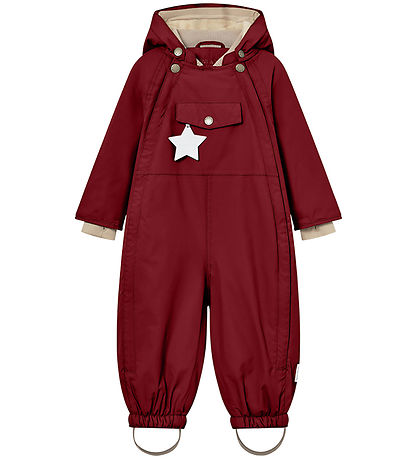Mini A Ture Snowsuit - Wisti Fleece - Red Merlot