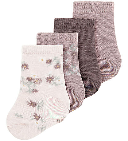 Name It Socks - Wool/Cotton - NbfWak - 4-Pack - Sparrow