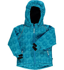 Småfolk Winterjacke - Blau m. Äpfel