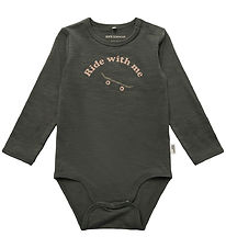 Sofie Schnoor Bodysuit L/æ - Forest Green w. Print