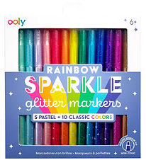 Ooly Kleurenmarkers - 15-pack - Rainbow Glinstering Glitter