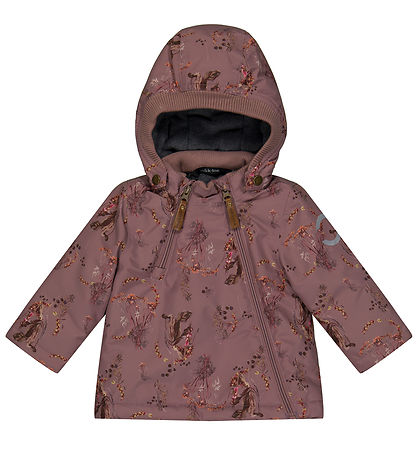 Mikk-Line Winter Coat - Recycled - Twilight Mauve w. Flowers