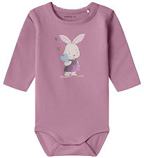 Name It Body L/æ - NbfNejse - Mauve Orchid m. Kaninchen