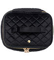 Fan Palm Toiletry Bag - Large - Quilted Velvet - Black Velvet